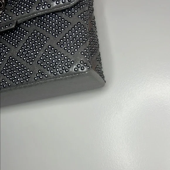 Kurt Geiger Studded Grey Shoulder Bag - Picture 9 of 12